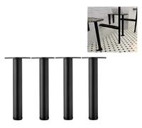 HLHLH Patas de Mesa Resistentes, Patas metálicas for Muebles, de aleación de Aluminio, Ajustables, soportan 500 kg, Ideales for Barras de Bar, baños y escritorios.(Black,110cm/43.3in)