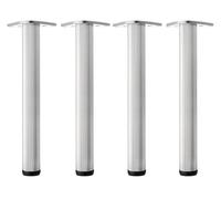 HLHLH Patas de Mesa Resistentes, Patas metálicas for Muebles, de aleación de Aluminio, Ajustables, soportan 500 kg, Ideales for Barras de Bar, baños y escritorios.(Silver(b),110cm/43.3in)