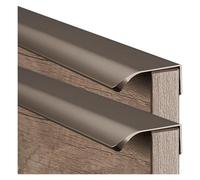 HLHLH Tiradores ocultos for muebles, 2 tiradores invisibles for armarios de cocina, puertas de armario, tiradores largos de aleación de aluminio for cajones, color marrón.(Length 300mm)