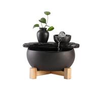 HLHLOP777 Fuente de Mesa Fuente de Agua cerámica, Fuente circulante, decoración del hogar, Paisaje Fuente de Agua