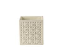 HLHLOP777 Maceta Maceta de hormigón con Estampado Tejido Estilo Vintage: una adición Creativa a la decoración su Sala Estar Plantas de la casa, suculentas, Flores.(Blanco,Medio)