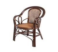 HLHLOP777 Silla de ratán Silla de Comedor de ratán, sillón de ratán, cómoda Silla Decorativa for Sala de Estar, Silla de Patio con reposabrazos Silla Decorativa Moderna para Sala de Estar(Bruin)
