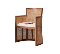 HLHLOP777 Sillón para Sala de Estar Chinese Rattan Solid Wood Sofa Chair Household Balcony Hotel Guest Room Rattan Chair Parlor Negotiation Chair Sillón tapizado Moderno