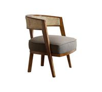 HLHLOP777 Sillón para Sala de Estar Home Rattan Chair Coffee Table Balcony Leisure Sofa Chair Solid Wood Rattan Backrest Chair Sillón tapizado Moderno