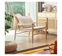 HLHLOP777 Sillón para Sala de Estar Rope Woven Backrest Sofa Chair Household Hemp Rope Solid Wood Sofa Chair Balcony Sillón tapizado Moderno(Natural Color)