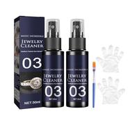 Hliloy Limpiador de joyas, spray de revestimiento de joyas antideslustre, spray de limpieza rápida de joyas, limpiador de diamantes de joyería, spray de solución de pulido de gemas de oro plateado