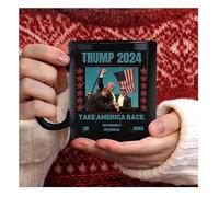 Hliloy Odyssey Trump Assassination Intento 2024 Essential Trump Shot - Taza de cerámica con diseño de Trump Never Surrender Fist, taza de cerámica Trump 2024 Take America Back