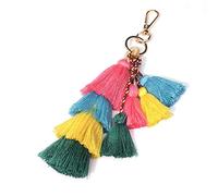 HLIWS 1 Pcs Bohemia Borla Llavero,Pom Pom Llavero de Borla,llavero de estilo étnico retro,adorno hecho a mano,Diseñado para accesorios de mochilas de mujer