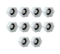 HLIWS 10 Piezas 1/2-Inch BSP Tapón Con Bridas Hexagonales Hembra, Accesorios de Enchufe, Con Junta (Rosca)