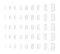 HLIWS 180 Piezas Tapa de Extremo Redondo, Protectores de Rosca de Tornillo, Tapas de Tubo Blanco, Tapas de Goma para Tubos, para Tubos Redondos (20 de Cada Tamaño, Diámetro Interior 2-10 mm)