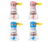 HLIWS 4 Piezas Faucet a Prueba Salpicaduras,Purificador a Prueba de Salpicaduras, Rociadores Dispositivo Ahorro Agua,utilizado en grifos plegables de cocina, baño y ducha(Rosa,azul)