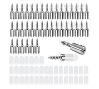 HLIWS 40 pcs Soporte de estante de clavo,Soporte para Estanterías,Soportes con tornillos autorroscantes,para Estanteria,Estanteria Cocina,Zapatero,Armario