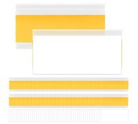 HLIWS 50 Piezas 6 x 3.5cm Portaprecios Adhesivo, Porta Etiquetas Autoadhesivas, Portas Etiquetas Transparente, PVC Etiquetas Adhesivas, para Tienda,Taquilla,Estante,Oficina(Contiene Cartulina Blanca)