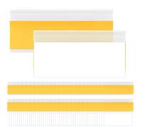 HLIWS 50 Piezas Portaprecios Adhesivo, Porta Etiquetas Autoadhesivas, 7.5 x 2.8cm, PVC Portaetiquetas, Portas Etiquetas Transparente, para Tienda, Taquilla, Estante,Oficina(Contiene Cartulina Blanca)