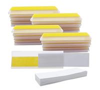 HLIWS 50Pcs 2.5 * 7.6cm Portaprecios Adhesivo,Porta Etiquetas Autoadhesivas,Precios plástico Portaetiquetas, para estante archivadores(Con cartulina)