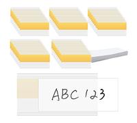 HLIWS 50Pcs 4 * 8cm Portaprecios Adhesivo,Porta Etiquetas Autoadhesivas,Precios plástico Portaetiquetas, para estante archivadores(Con cartulina)