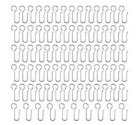 HLIWS 80 Piezas Ganchos para Cortinas Metalicos,Ganchos de Cortina de Metal,Pasadores-On Cortinas,para Baño Cocina Dormitorio