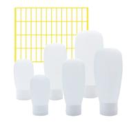 HLIWS Botes para Gel y champu,Botellas Rellenables para Viajes,6 Piezas(30ml,60ml,100ml,2 Cada uno),con Etiqueta,para artículos de tocador de Viaje