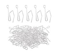 HLIWS Ganchos Cortinas,80 Piezas Ganchos Cortinas metalicos,Palo Deslizante Gancho,para Cortinas Plisadas,Cortinas para Puertas(50x24mm)