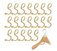 HLIWS Ganchos para conector de percha de ropa-20 PCS Oro Conectores de percha de ahorro de espacio de acero inoxidable,para armario de ropa