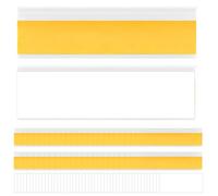 HLIWS Porta Etiquetas Autoadhesivas, 50 Piezas, 10 x 2,8 cm, PVC Portaetiquetas, Precios Portaetiquetas, Etiquetas Adhesivas, para Tienda, Taquilla, Estante, Oficina (Contiene Cartulina Blanca)