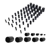 HLIWS Protectores de Rosca de Tornillo-200 Piezas Tapa de Extremo Redondo,Tapas de Goma para Tubos,para Tubos Redondos (10 tamaños, diámetro Interior 2-11mm)