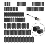 HLIWS Protectores de Rosca de Tornillo-200 Piezas Tapa de Extremo Redondo,Tapas de Goma para Tubos,para Tubos Redondos (10 tamaños)