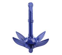 HLKSOUREZ Foldable Anchor Aluminum Alloy Grapnel, Boat Folding Anchor, Marine Grade Anti Rust Blue Coating with Compact Locking Design for Kayak Canoe Raft Sailing Fishing Boat