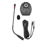 HLKSOUREZ Micrófono de Condensador con Cuello de Cisne y Conector XLR, micrófono cardioide de Escritorio para conferencias, videoconferencias y charlas, micrófono de Cuello de Cisne ajustabl