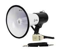 HLLO Megáfono 121dB con Sirena y Control de Volumen, Alcance 500 Metros, Micrófono Desmontable