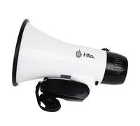 HLLO Pequeño Megáfono 105dB con Sirena y Control de Volumen, Alcance 150 Metros,4 Pilas C