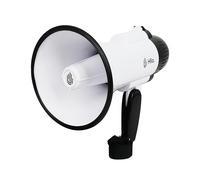 HLLO Pequeño Megáfono 108dB con Sirena y Control de Volumen, Alcance 200 Metros, 4 Pilas D