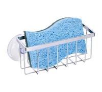 HLOOL Soporte de esponja para fregadero de cocina, soporte de esponja para succión de fregadero de cocina, organizador de fregadero (cromo)