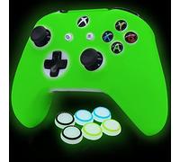 HLRAO Controller Skins Silicone Grip Glow in The Dark Estuche Protector para Xbox One S/X Controller + 6 Grips Accesorios Glow in The Dark.
