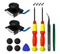HLRAO Kit de reparación de joystick analógico de repuesto para Nintendo Switch, Switch OLED y Switch Lite Joy-Con con herramientas de reparación, paquete de 2 unidades