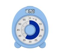 HLRTBCN 1 Pieza Visual Recargable con Reloj y luz Nocturna, 60 Minutos de Cuenta Regresiva con recordatorio de batería Baja para niños Adultos Aqiong