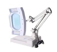 HLRTBCN 10x Vordal de Lupa con lámpara LED de Escritorio LED Plegable con luz y Soporte. Maguera iluminada de Manos Libres para Libros de Lectura de Baja visión, periódicos, revistas, Trabajo Aqiong