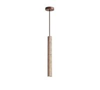 HLRTBCN Accesorios de lámpara Colgante de Tubo Largo Vintage, iluminación Colgante de Cilindro de Madera para la lámpara Colgante de Mesa de Comedor de la Isla de Cocina (40 cm/15.7 Pulgadas) Aqiong