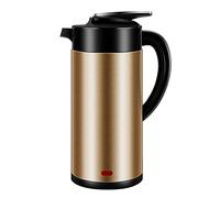 HLRTBCN Cocina Hervidor de Acero Inoxidable de Doble Pared, Apagado automático y protección de ebullición Seca, Mantenga la función cálida, Bebidas Agua Caliente, 2L/Oro Aqiong