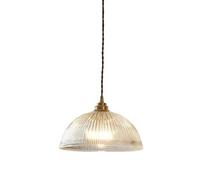 HLRTBCN Iluminación Colgante de cúpula de Vidrio, lámparas de Colgar Redonda Simples Vintage de Altura Ajustable de Altura Ajustable para Dormitorio de Sala de Estar (7.8 Pulgadas) Aqiong