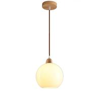 HLRTBCN Iluminación Colgante de Vidrio de Globo, lámpara de Colgante de Madera lámpara de araña Moderna para la Sala de Cocina Sala de Estar de Dormitorio Aqiong