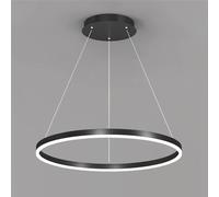 HLRTBCN Lámpara Colgante de Anillo de un Solo círculo, Luces Colgantes LED Ajustables suspendidas para la Sala de Estar Lámparas Colgantes Aqiong