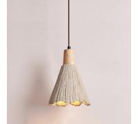 HLRTBCN Lámpara Colgante de Cemento de WABI Sabi Estilo japonés Costilla de hormigón Cord de Madera Ajustable Island ILLA ILUMENTA Cone Retro Lugar Retro para RESTAURANTES, Dormitorio, E27 Aqiong