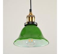 HLRTBCN Lámpara Colgante de Creatividad del Norte de Europa, iluminación Colgante de Vidrio Verde de Jade Retro para la Sala de Estar Dormitorio Comedor (19 cm/7.5 Pulgadas) Aqiong