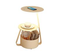 HLRTBCN Lámpara de Carga Nocturna de Carga inalámbrica: Mesa de Noche de Crema con luz LED de 3 Colores Ideal para Dormitorio o Sala de Estar Solución de Almacenamiento para el Lado del sofá Aqiong