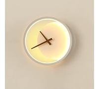 HLRTBCN Lámpara de Pared de Reloj Real Simple, Accesorios de Pared de Pared de Sala de Estar de Hierro Forjado Creativo, lámpara Decorativa LED del Comedor, Apliques de Pared de Dormitorio Aqiong