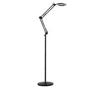 HLRTBCN Lámpara de Piso, protección del Ojo LED Lámpara de Mesa de pie de Piso Media lámpara de Tatuaje de Belleza de ceja (con Lupa), Blanco/Negro Aqiong