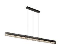 HLRTBCN Luces Colgantes de Vidrio Rectangular largas, LED Minimalista Todo Cobre Dimmable Holgar Luz para la Mesa de Comedor de la Mesa de la Isla (Oscuro) Aqiong