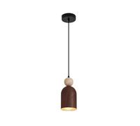 HLRTBCN Luz de Dormitorio de Grano de Madera de Nogal Luz nórdica Natural de Piedra cilíndrica de lámpara Colgante cilíndrica Aqiong