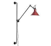 HLRTBCN Luz de Pared de Ajuste Industrial, lámpara de Pared de Lectura de Lectura del Brazo de la Noche del Columpio de elevación Larga para el Dormitorio con Enchufe y Interruptor, Rojo Aqiong